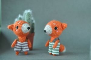 Fox toy - orange - animal - kid - adult - crochet - amigurumi - doll- foxy - cute - wear - gift - present - bright - wild - pants - handmade