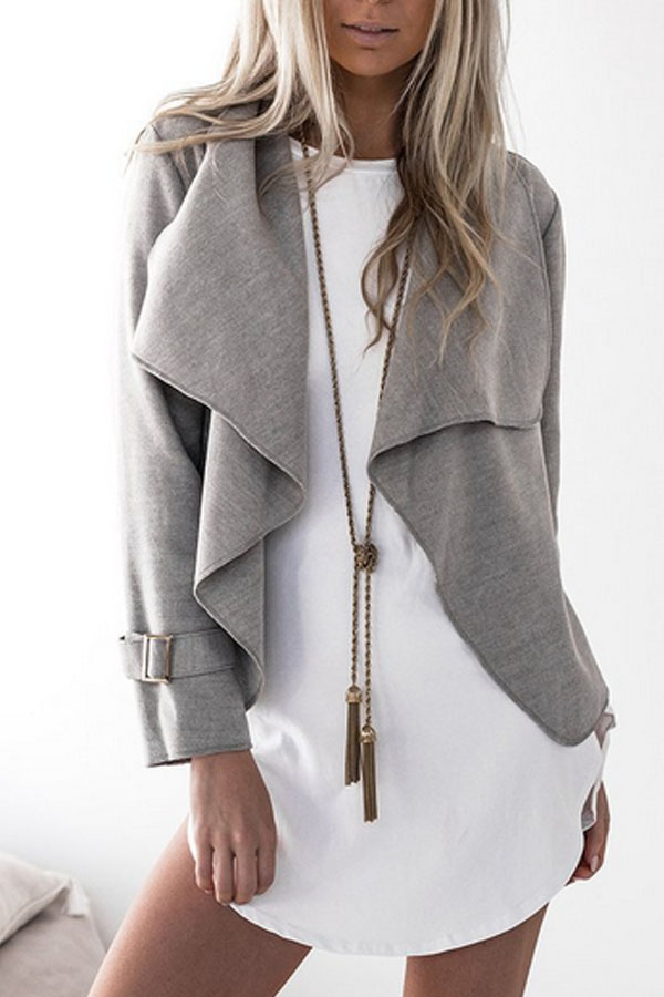 Grey Lapel Jacket