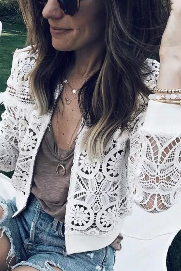 I love this White Lace Jacket
