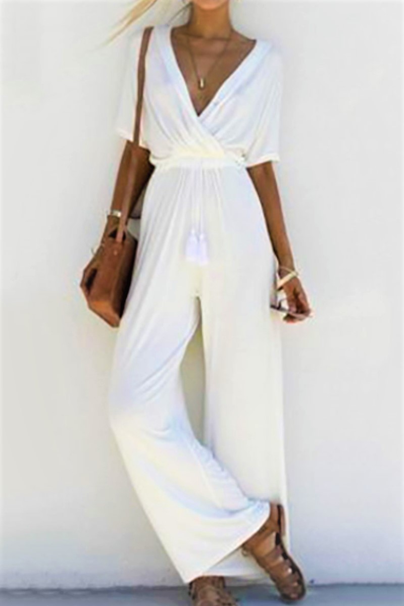 Spring White Jumpsuit