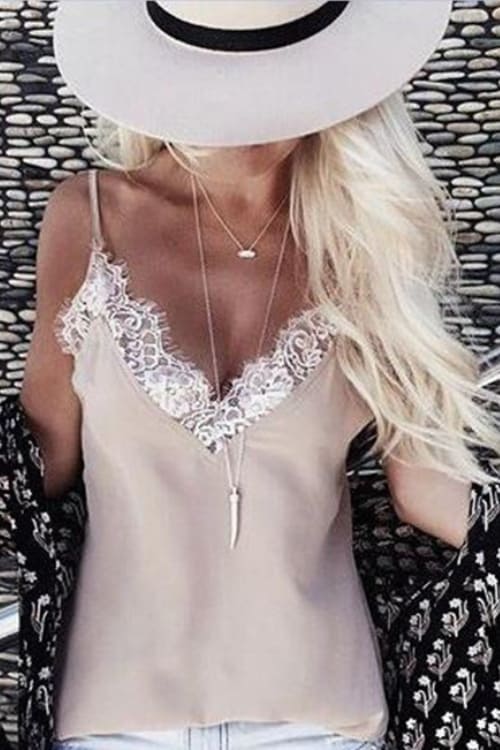Cute Lace Beige Camis to combine with everything