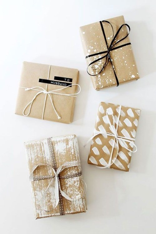 creative handmade holiday gift wrap and tag ideas for Christmas.