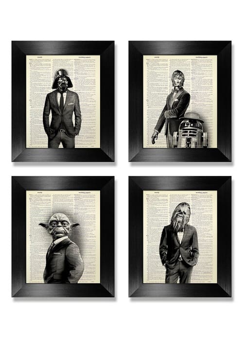Star Wars Art Print Set, STAR WARS ART, Star Wars Print, Star Wars Wall Art Print, Star Wars Decor, Star Wars Wall Decor, Starwars Gift Man