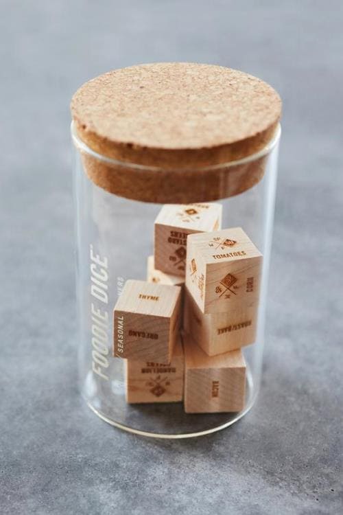 Foodie Dice® Seasonal Dinners Tumbler Engraved wood dice for cooking inspiration Foodie Gift, Cooking Gift, christmas gift