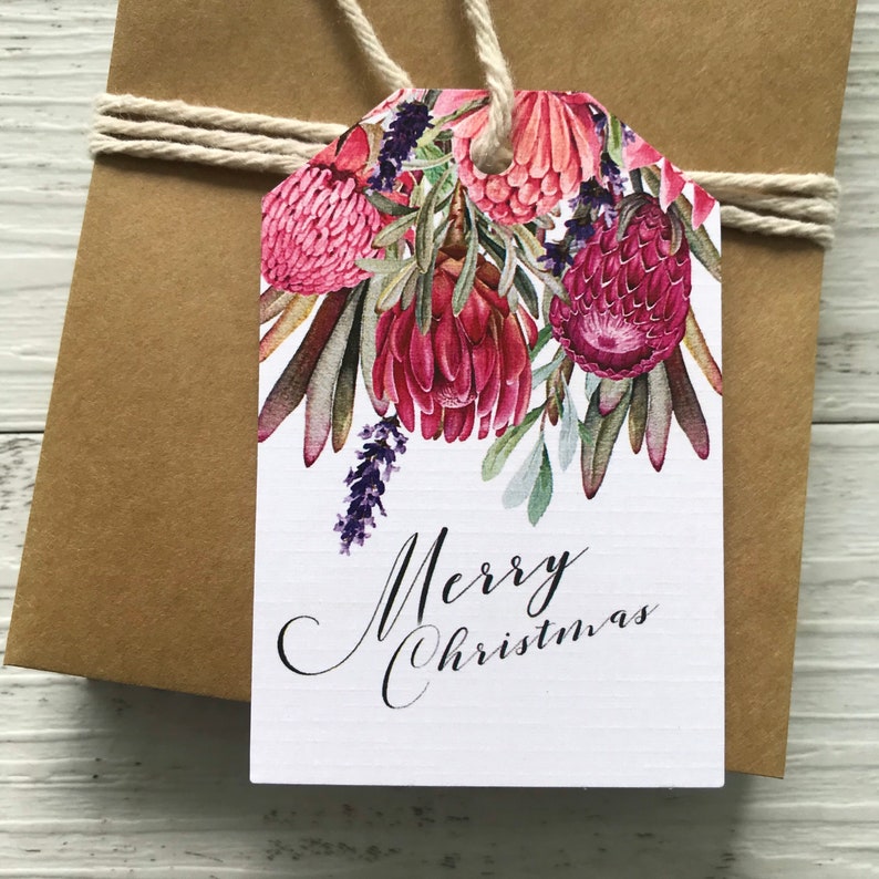 Bohemian Flower Christmas Gift tags
