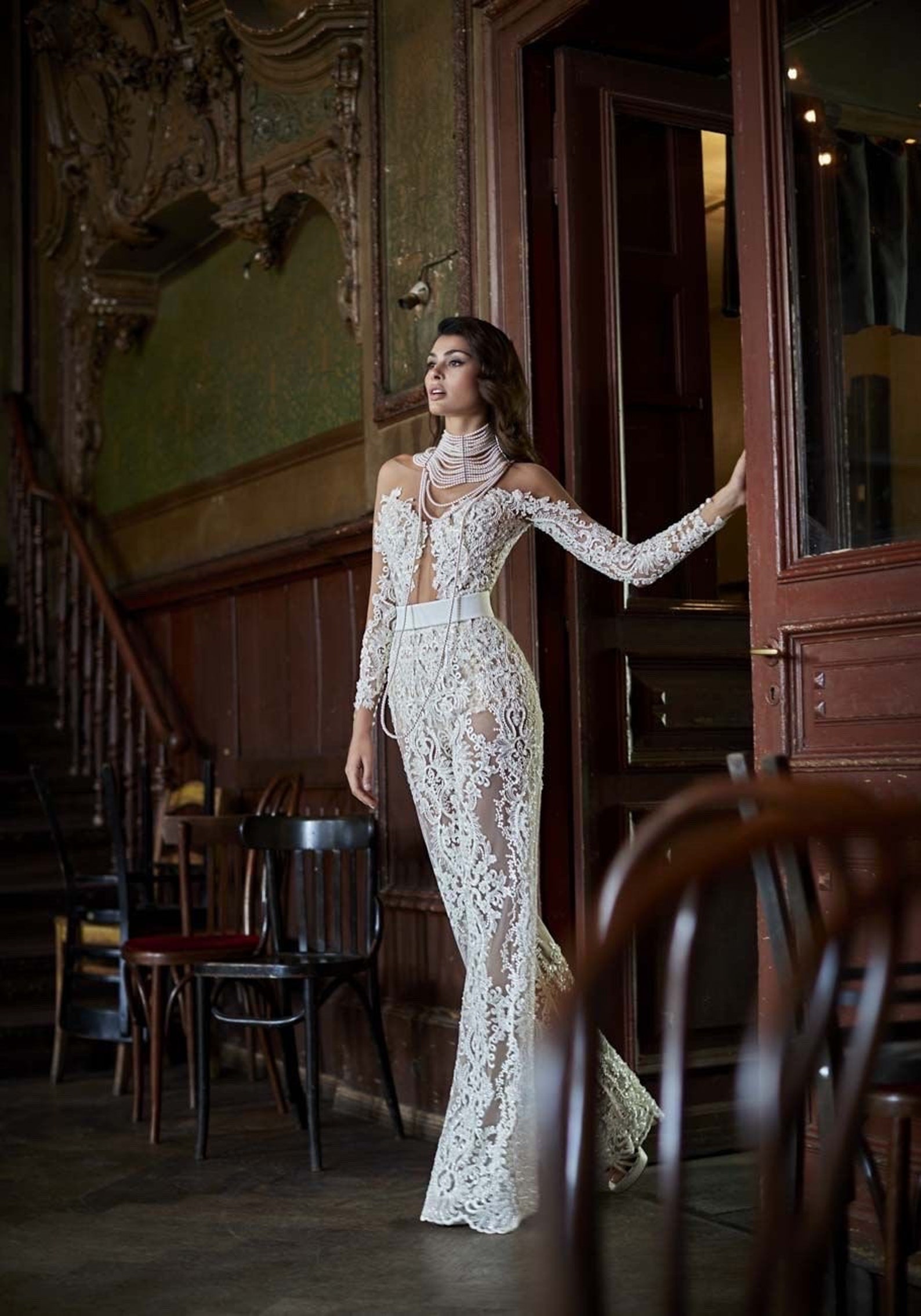 Lovely & Romantic Lace Pantsuit for the Modern Boho Bride