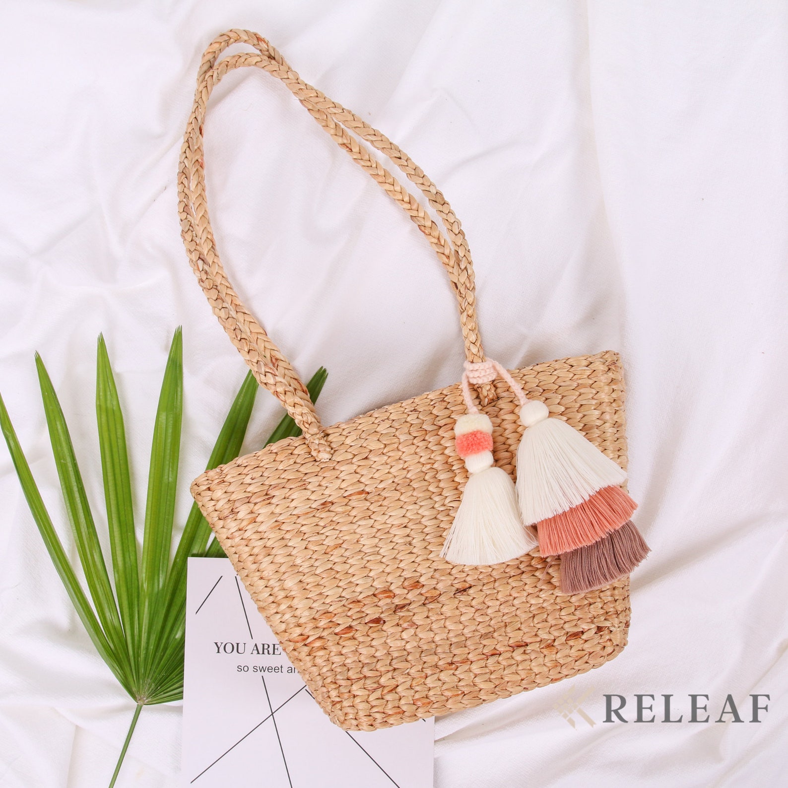 French Basket Bag with Tassel